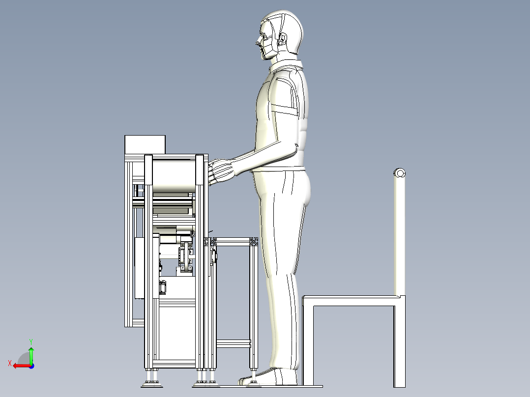 碳素笔分拣机后视图