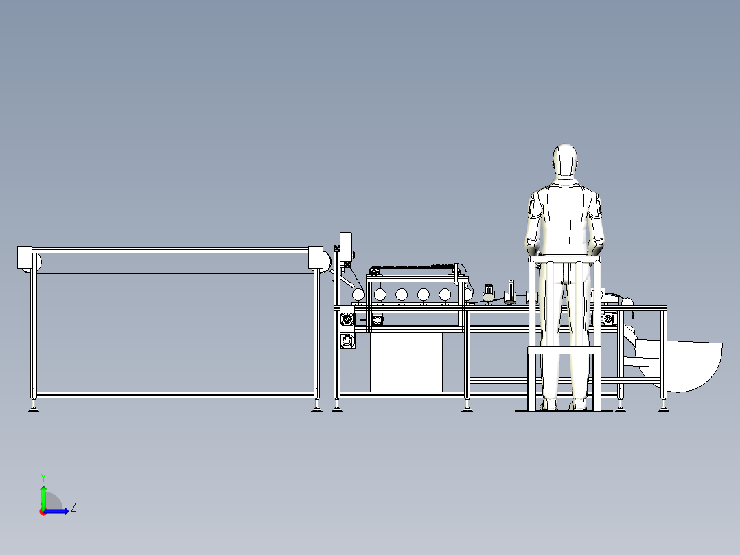 碳素笔分拣机左视图