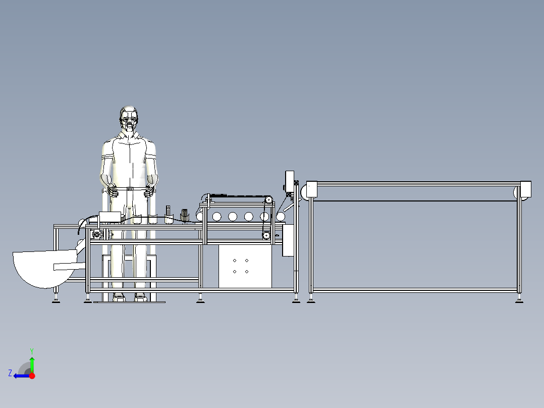 碳素笔分拣机右视图