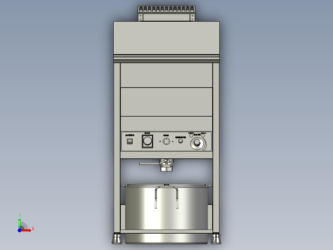 方便沥油的电油炸锅前视图
