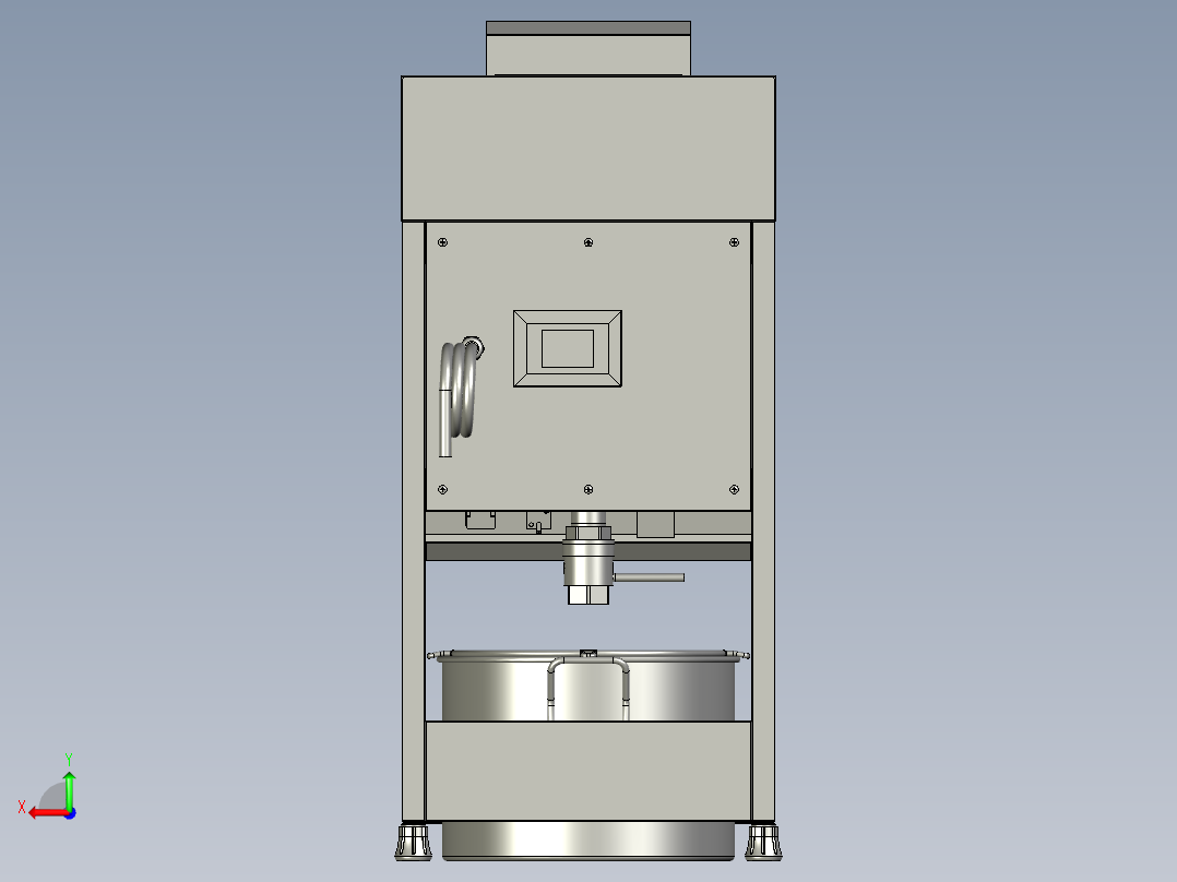 方便沥油的电油炸锅后视图