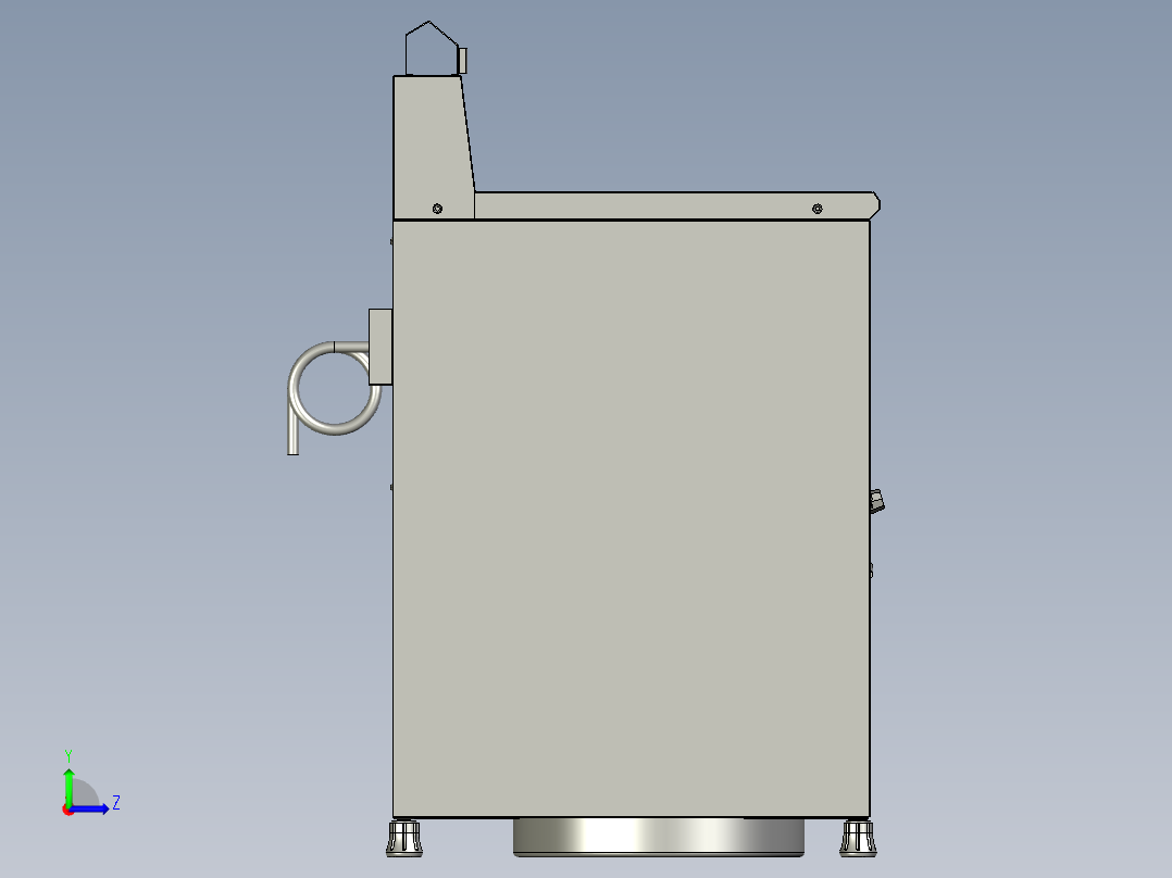 方便沥油的电油炸锅左视图