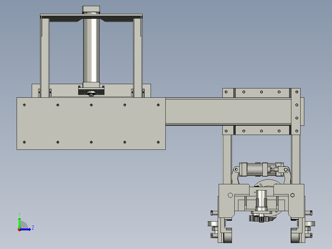 A定尺小车组件-AA30MN左视图