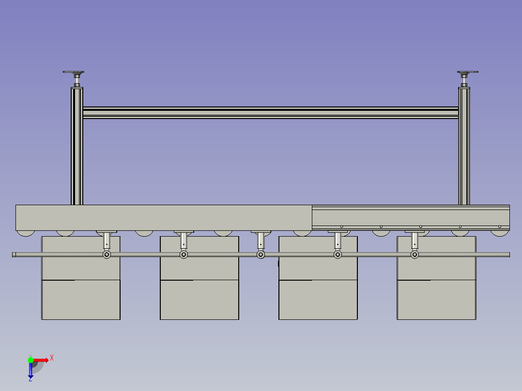 折箱流水线俯视图