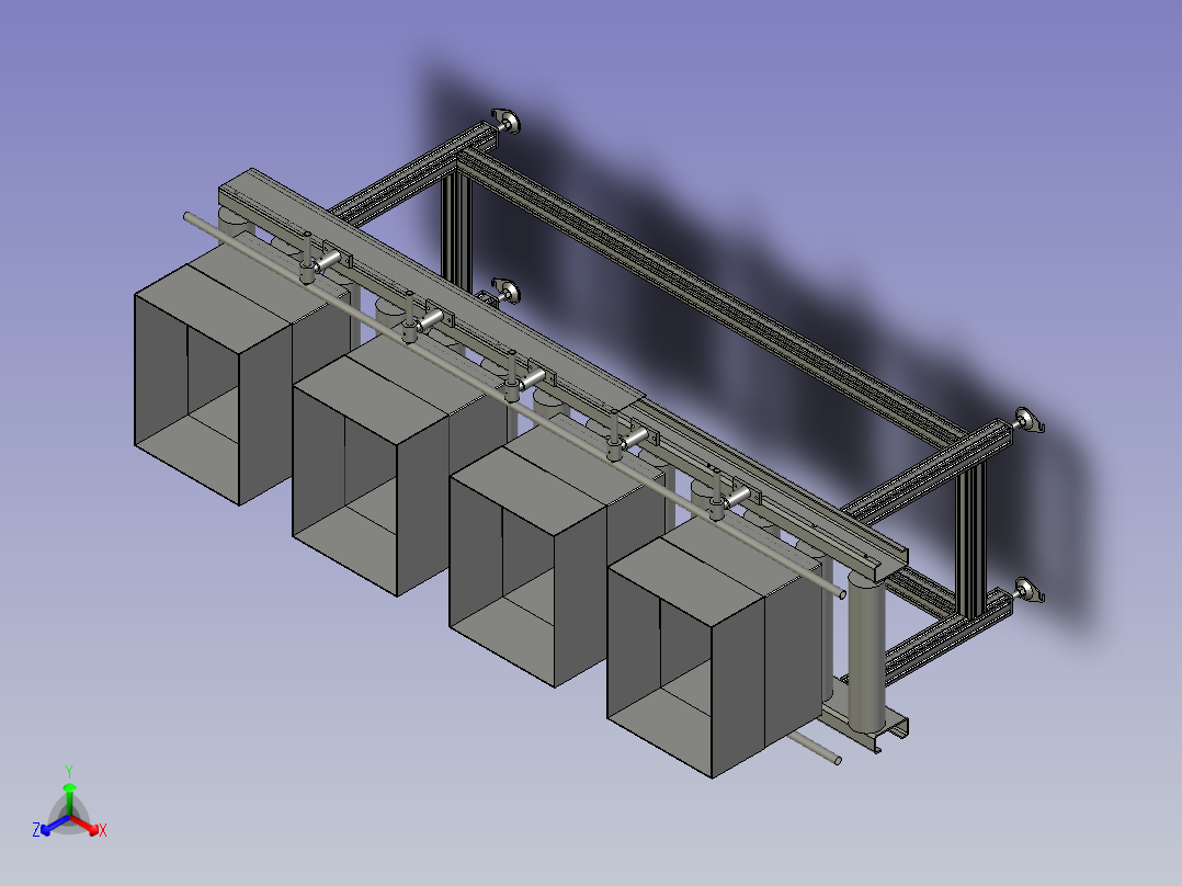 折箱流水线正等轴测图