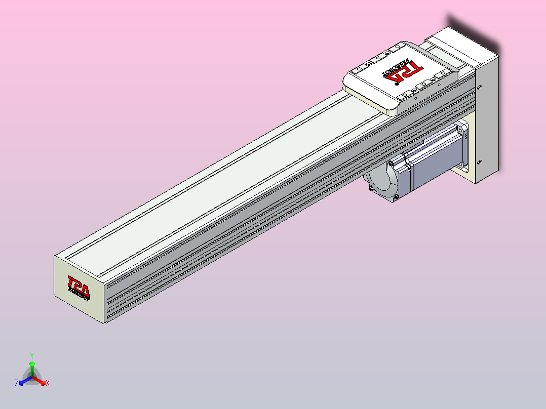 滚珠丝杠直线轴带导轨全封闭TPA-HCR-85D-1610C-L450-MP-C-P20-N3主视图