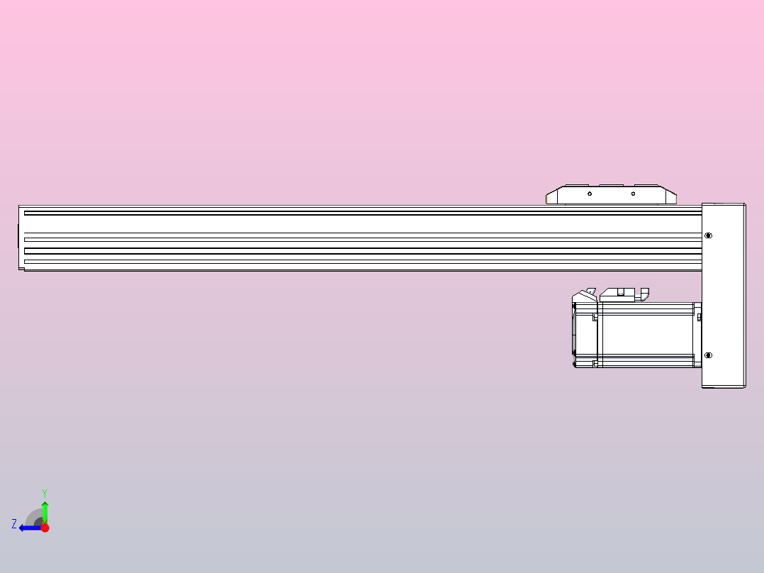 滚珠丝杠直线轴带导轨全封闭TPA-HCR-85D-1610C-L450-MP-C-P20-N3右视图