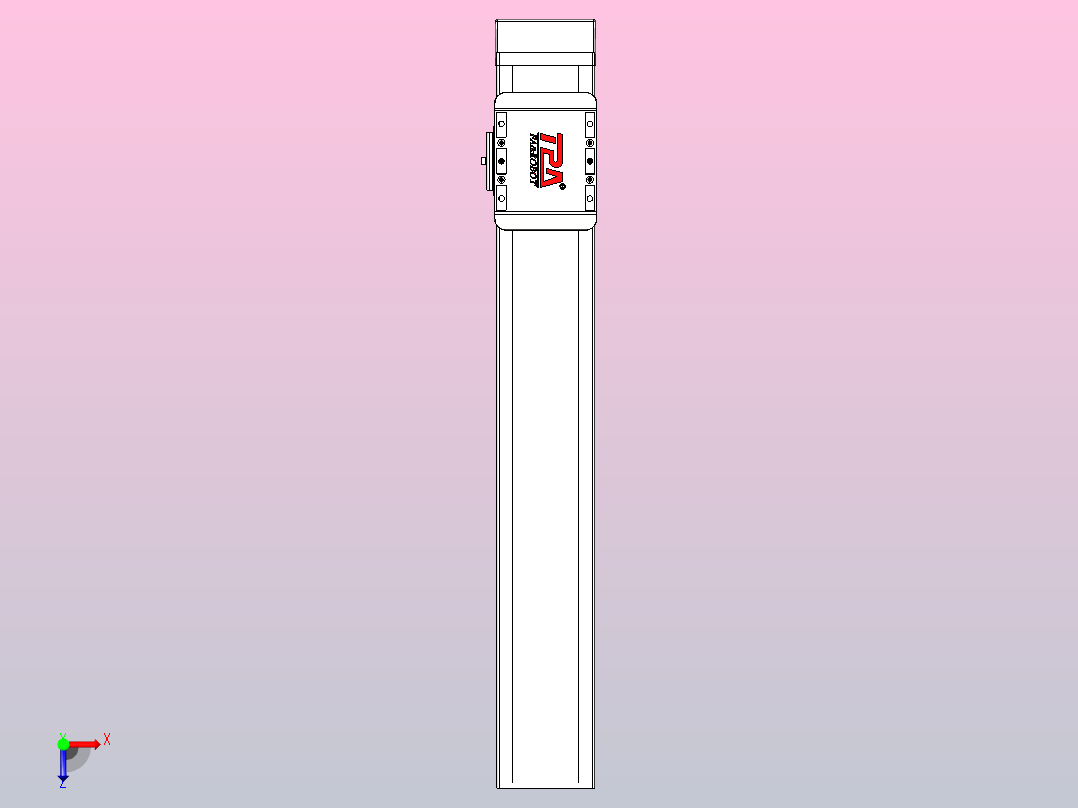 滚珠丝杠直线轴带导轨全封闭TPA-HCR-85D-1610C-L450-MP-C-P20-N3俯视图