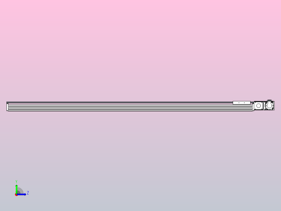 皮带直线轴半封闭可选导轨TPA-HNB-120D-110-L1600-MR-C-P40-N3左视图