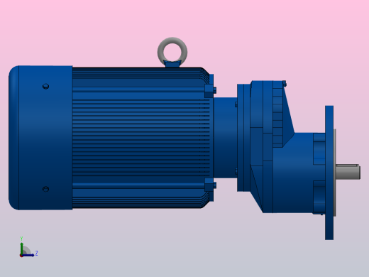 RXF57法兰轴伸式安装斜齿轮减速机RX57-Y3-4P-100-M1-0°-Φ200左视缩略图