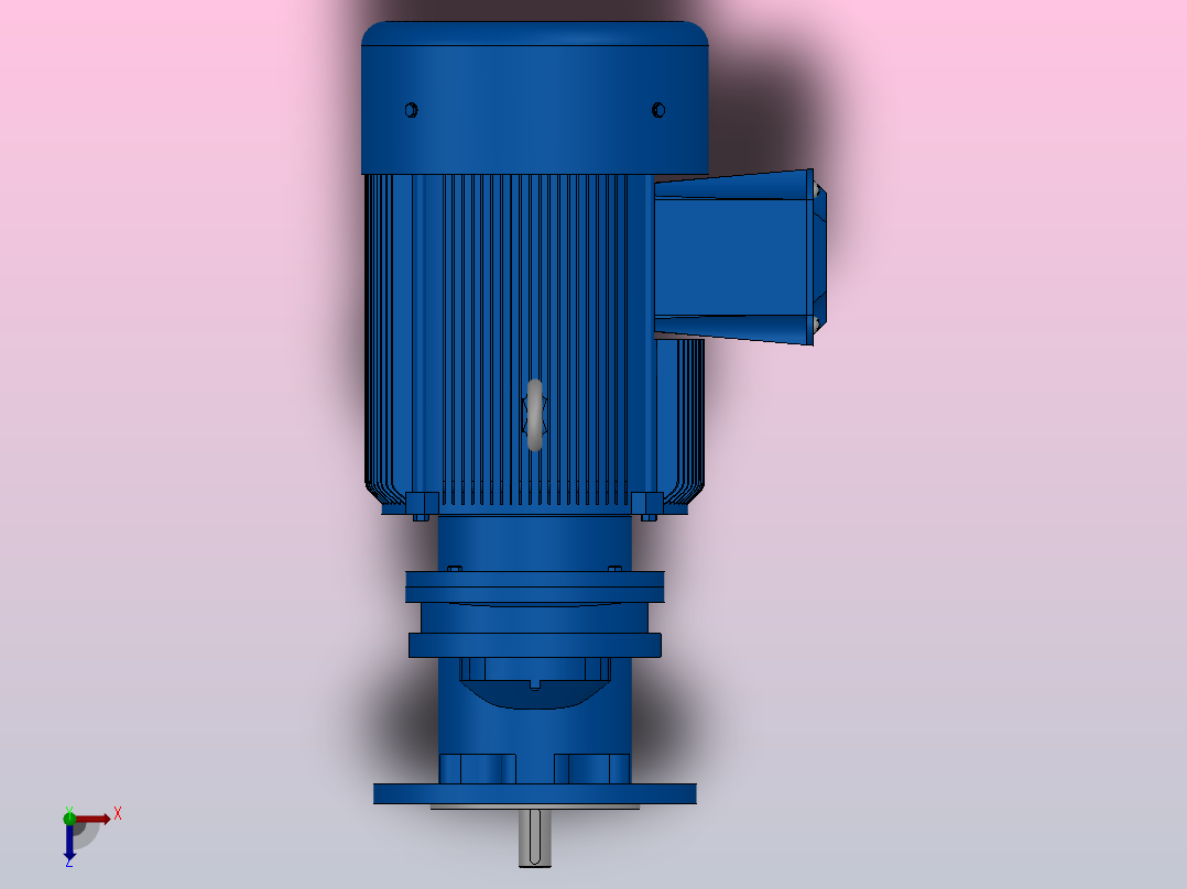 RXF57法兰轴伸式安装斜齿轮减速机RX57-Y3-4P-100-M1-0°-Φ200俯视图