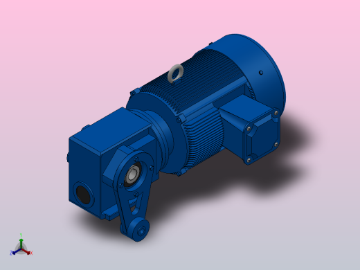 SAT37带防转臂空心轴安装斜齿-蜗轮蜗杆减速机SAT37-Y0.55-4P-15.45-M1-0°-A