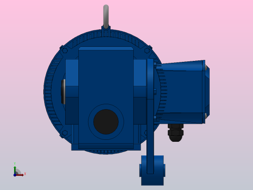 SAT37带防转臂空心轴安装斜齿-蜗轮蜗杆减速机SAT37-Y0.55-4P-15.45-M1-0°-A前视缩略图