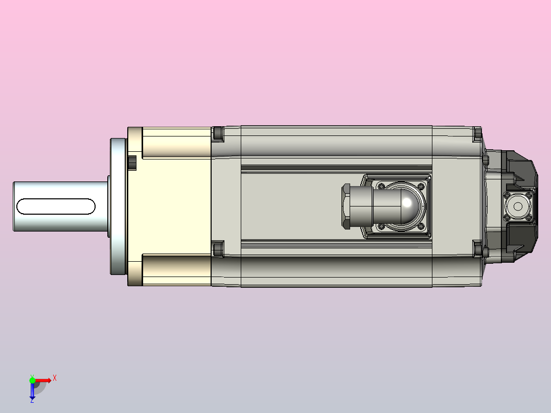 MHT标准直轴伺服减速电机130mht8俯视图