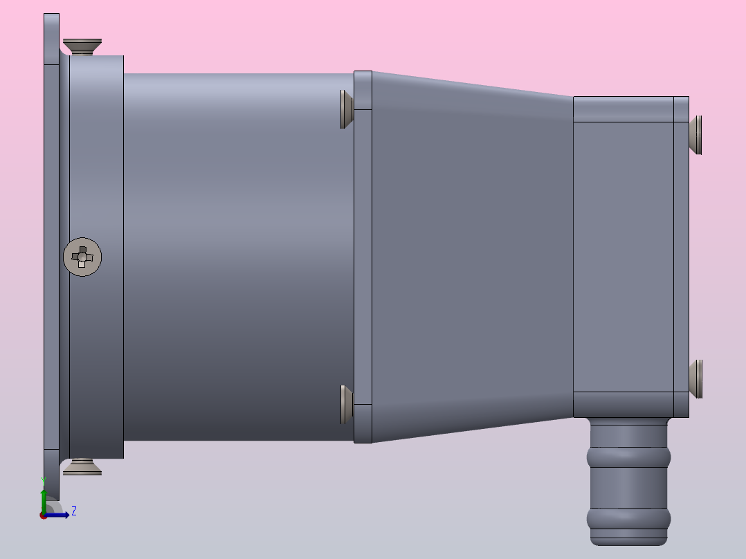 带RF-310T-11400电动机的猫喷泉左视图
