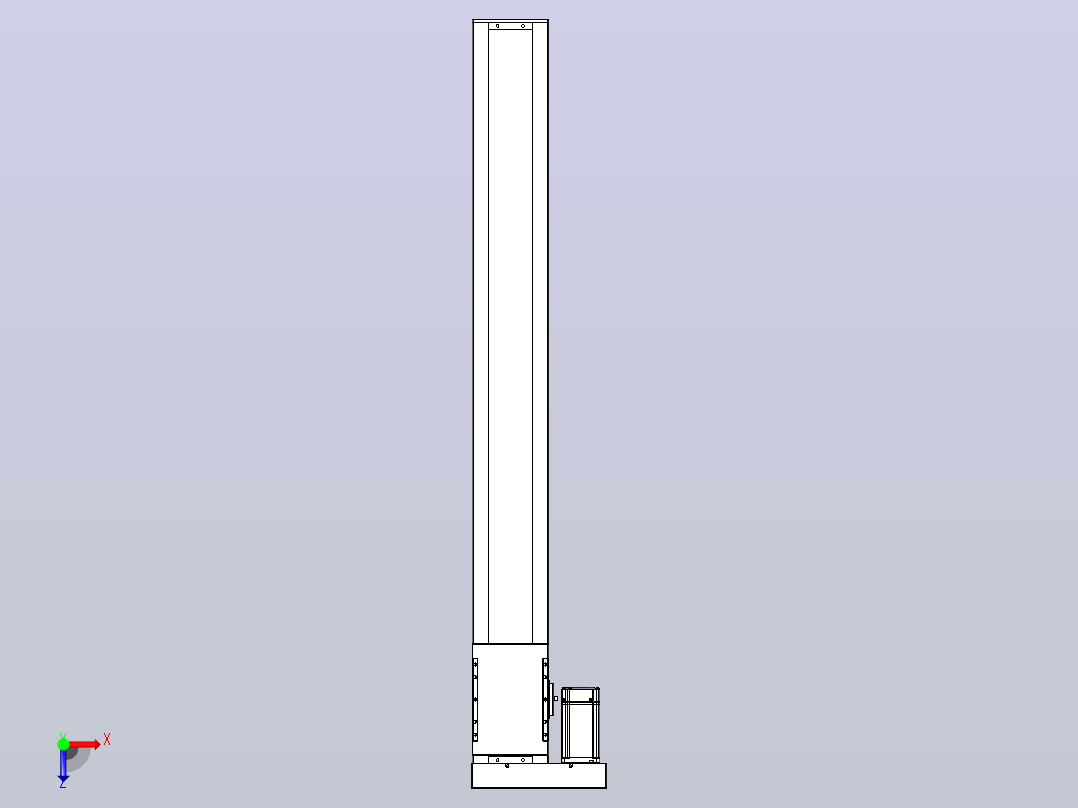 滚珠丝杠直线轴带导轨全封闭TPA-HCR-120D-1610C-L950-MR-C-P40-N3俯视图