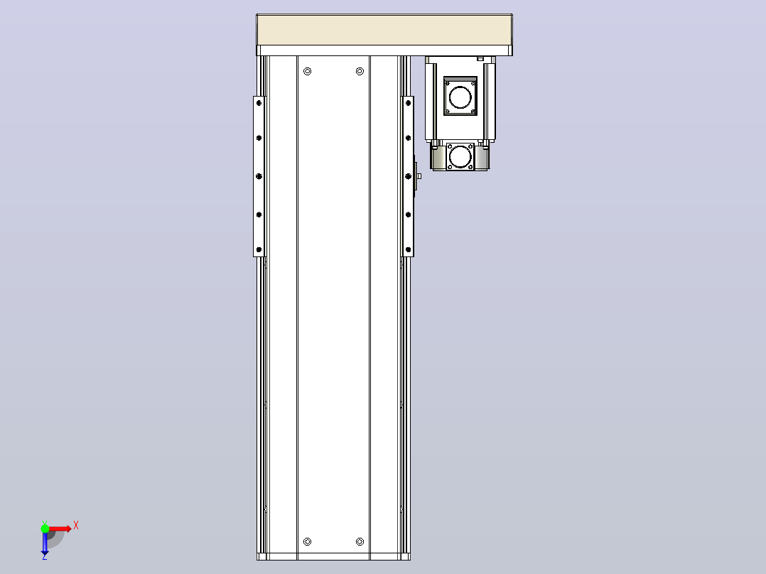 日规模组半封闭丝杆TPA-HNR-220D-3210C-L350-ML-C-P1K-N3俯视图