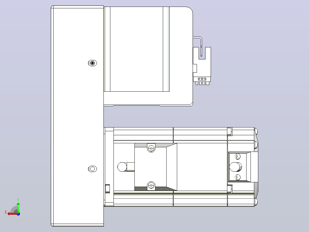 皮带直线轴半封闭可选导轨TPA-HNB-85D-90-L250-LP-Y-P20-N3后视图