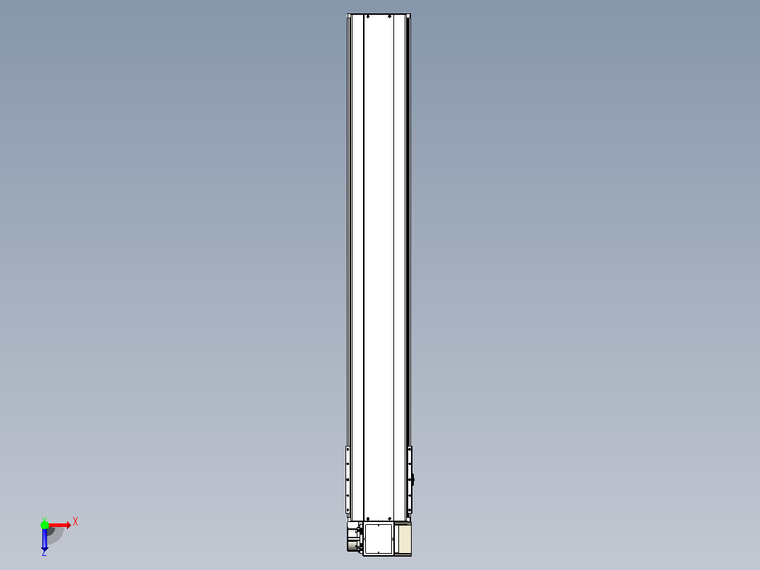 皮带直线轴半封闭可选导轨TPA-HNB-220D-176-L1350-RP-C-P1K-N3俯视图