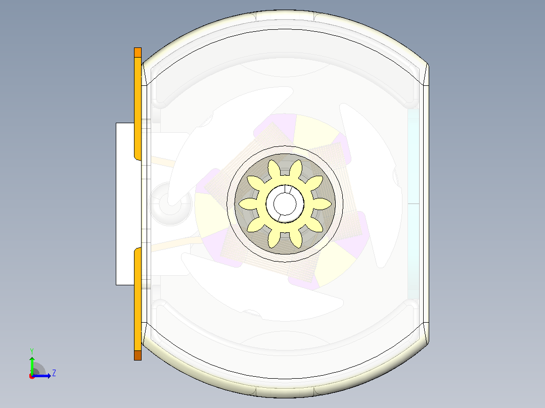 小型直流电动机CATIA V5 r21完整结构左视图