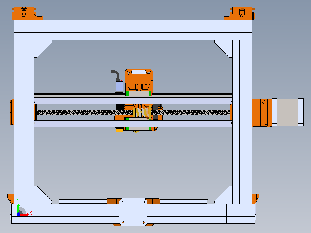 3d打印机(材料 PET-G，喷嘴 0.4mm，层 0.2mm，填充 30%)前视图