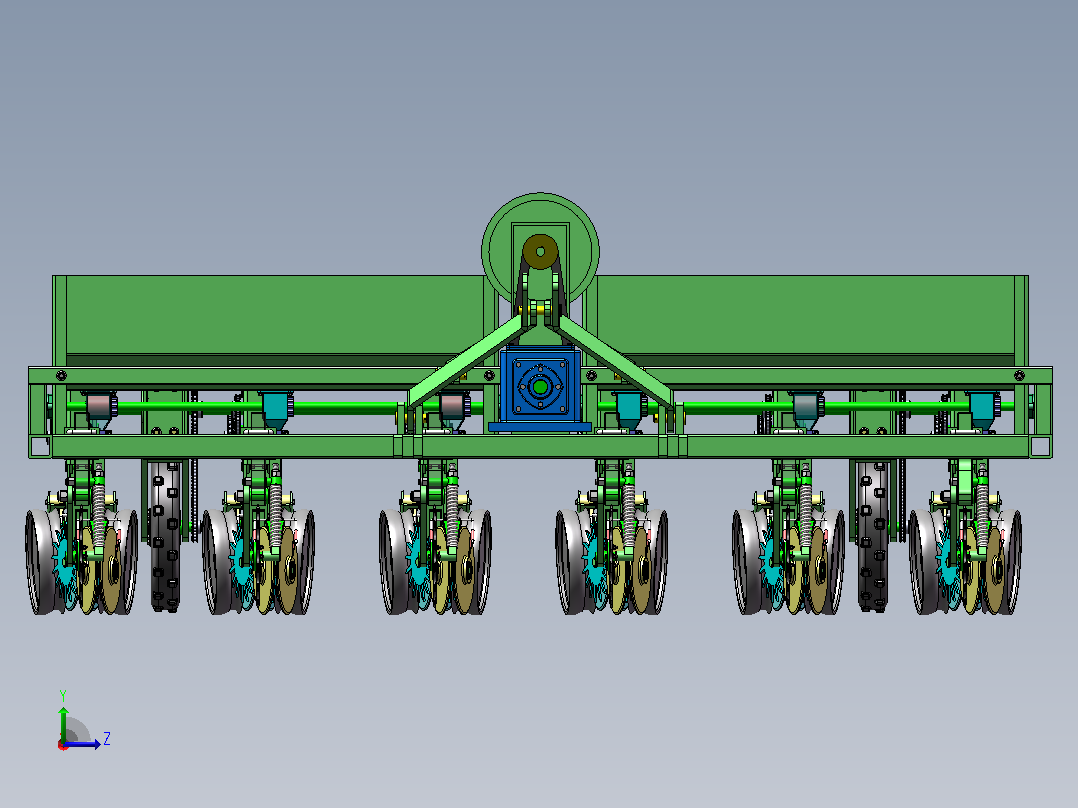 免耕精量施肥精密播种机设计（SW+CAD+计算）左视图
