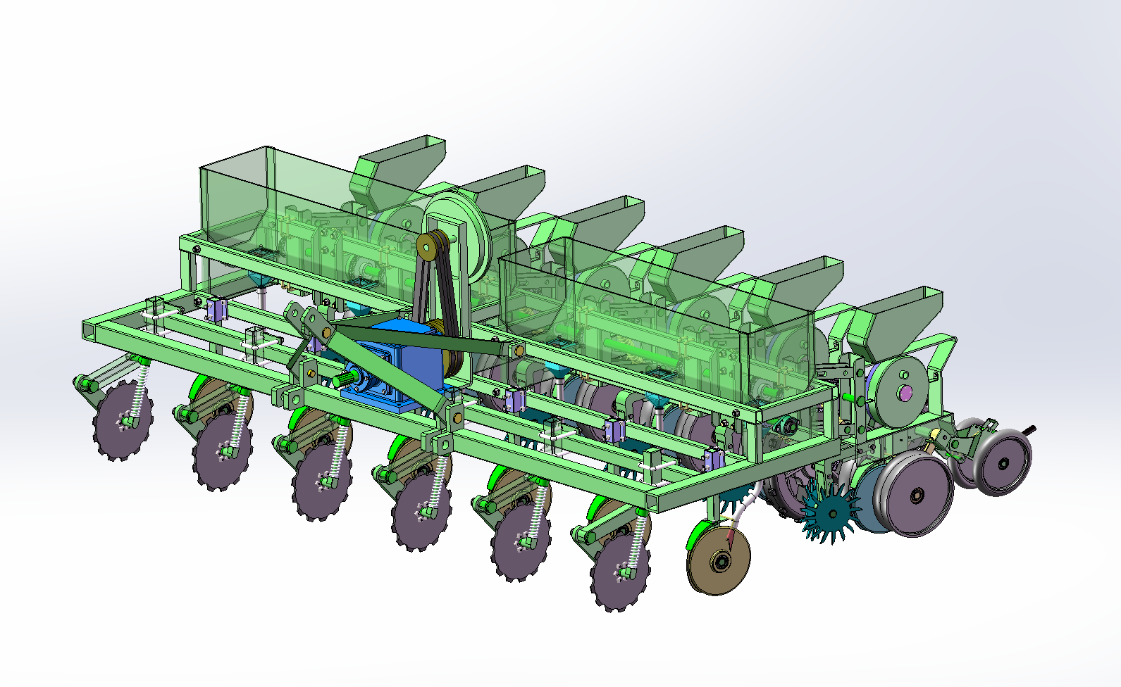免耕精量施肥精密播种机设计（SW+CAD+计算）