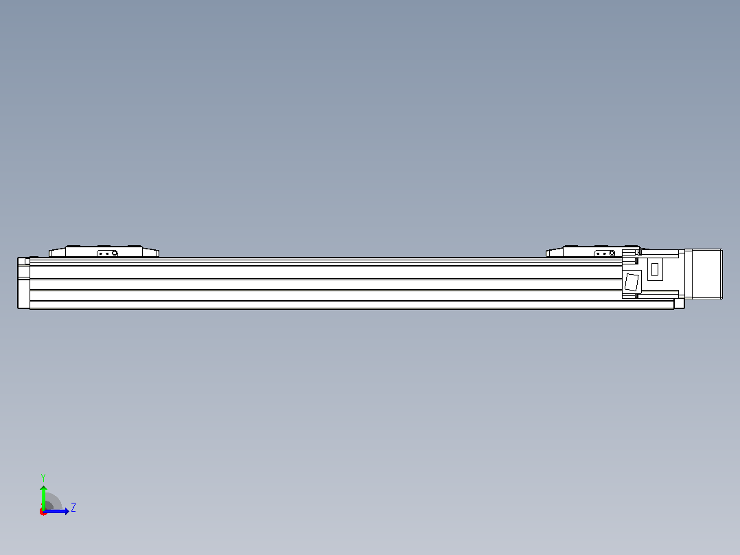 滚珠丝杠线性轴TPA-GCRS-80-1610C-L200-MR-M20-N3左视图
