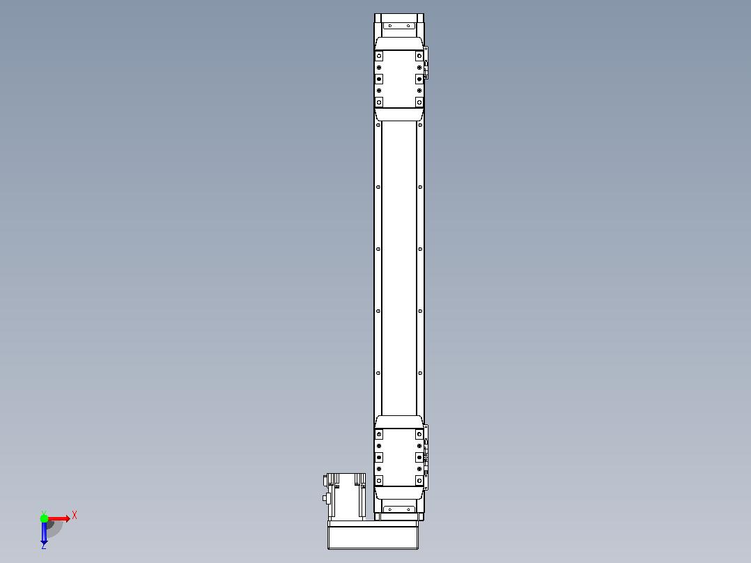滚珠丝杠线性轴TPA-GCRS-80-1610C-L200-MR-M20-N3俯视图