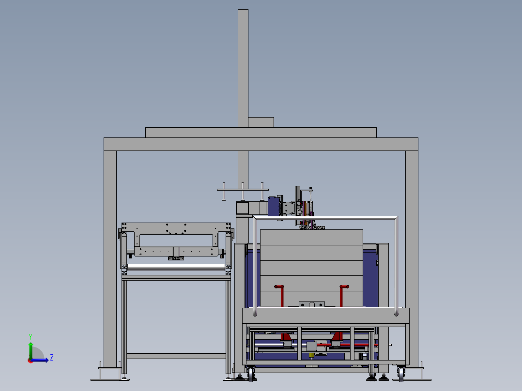 影像采集对组系统设备左视图