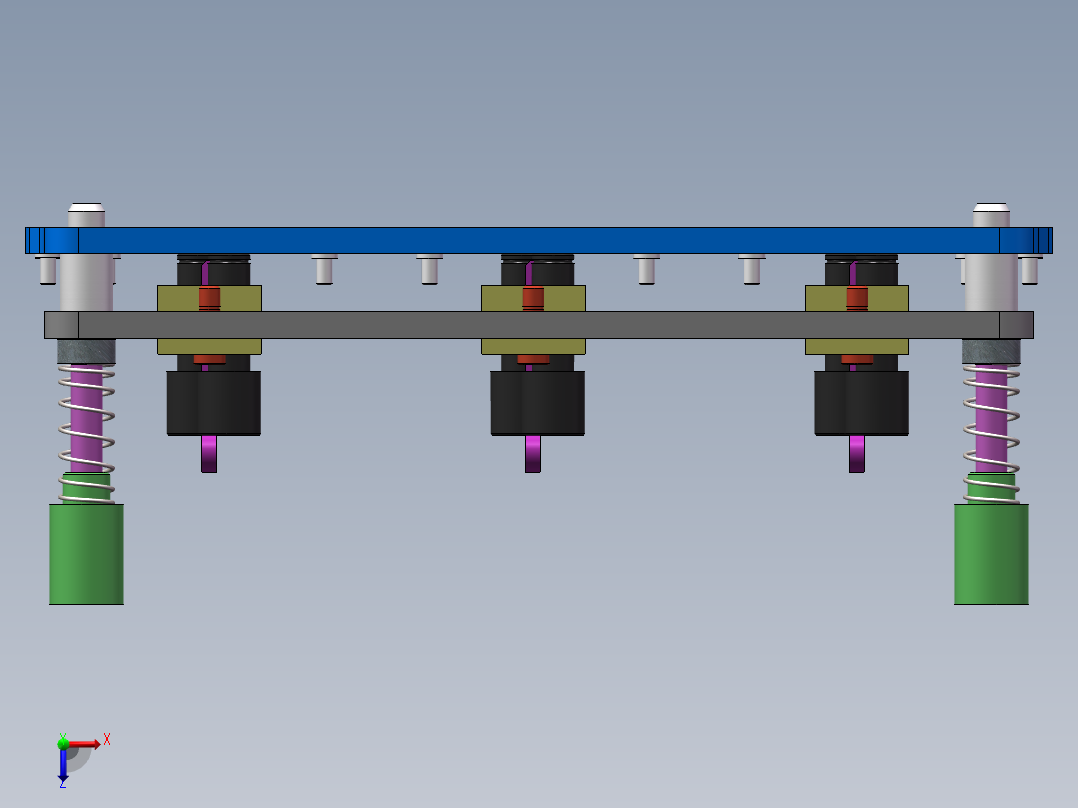 电子元件焊接工装俯视图