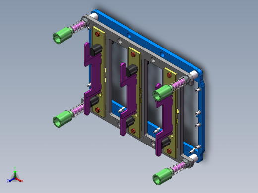 电子元件焊接工装正等轴测缩略图