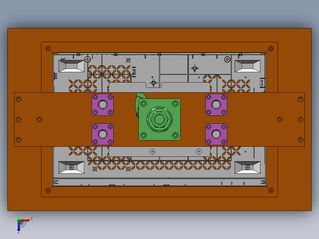 TMD-下盖整形治具sw17可编辑俯视图