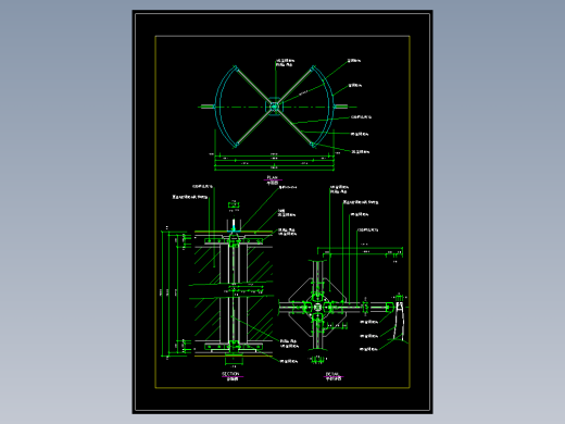 两套旋转门做法详细CAD图纸图纸