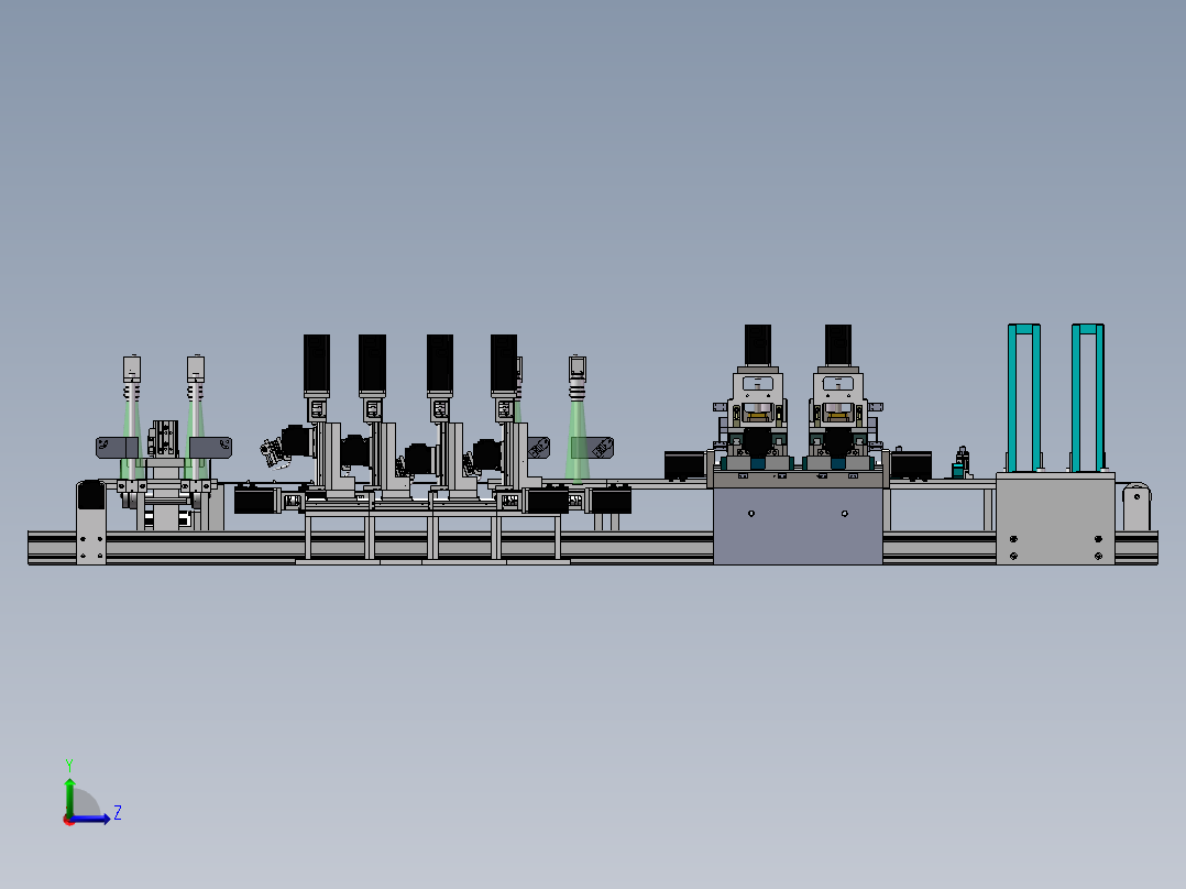 铣槽挑线机3D图纸 K17 非标自动化设备3D图纸3D模型左视图