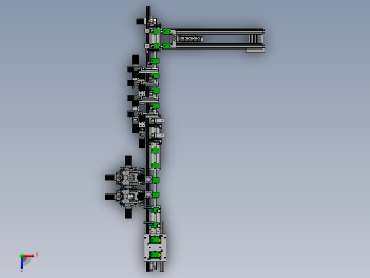 铣槽挑线机3D图纸 K17 非标自动化设备3D图纸3D模型俯视缩略图