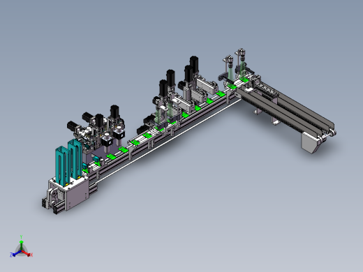 铣槽挑线机3D图纸 K17 非标自动化设备3D图纸3D模型正等轴测缩略图