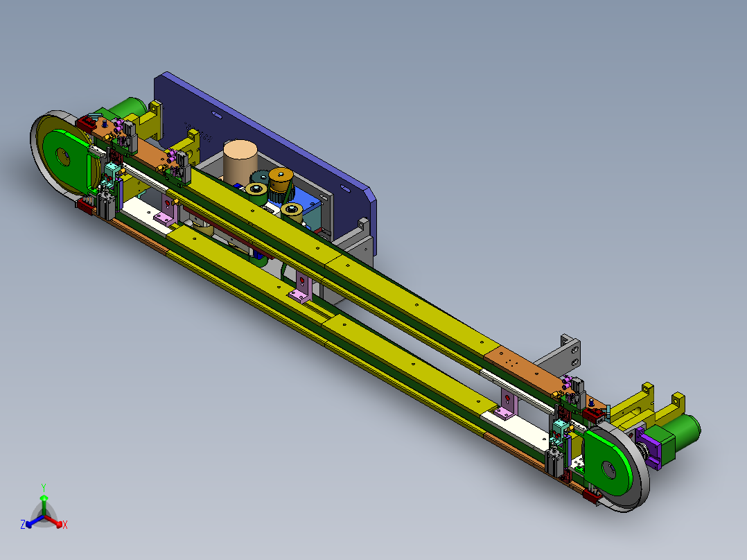 环型平带流水线3D图纸 DD167 非标自动化设备3D图纸3D模型正等轴测图