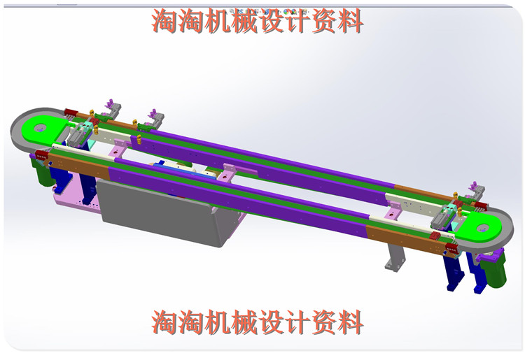 环型平带流水线3D图纸 DD167 非标自动化设备3D图纸3D模型