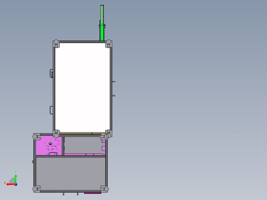 G45 USB转台式组装机后视图