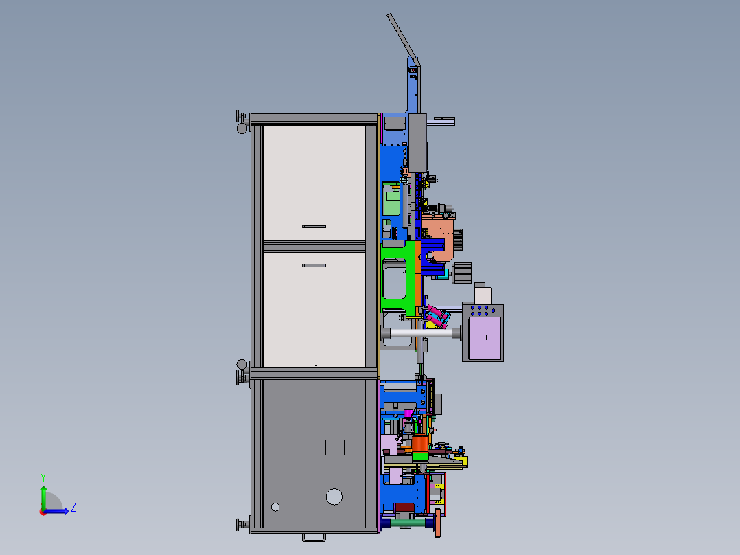 G45 USB转台式组装机左视图