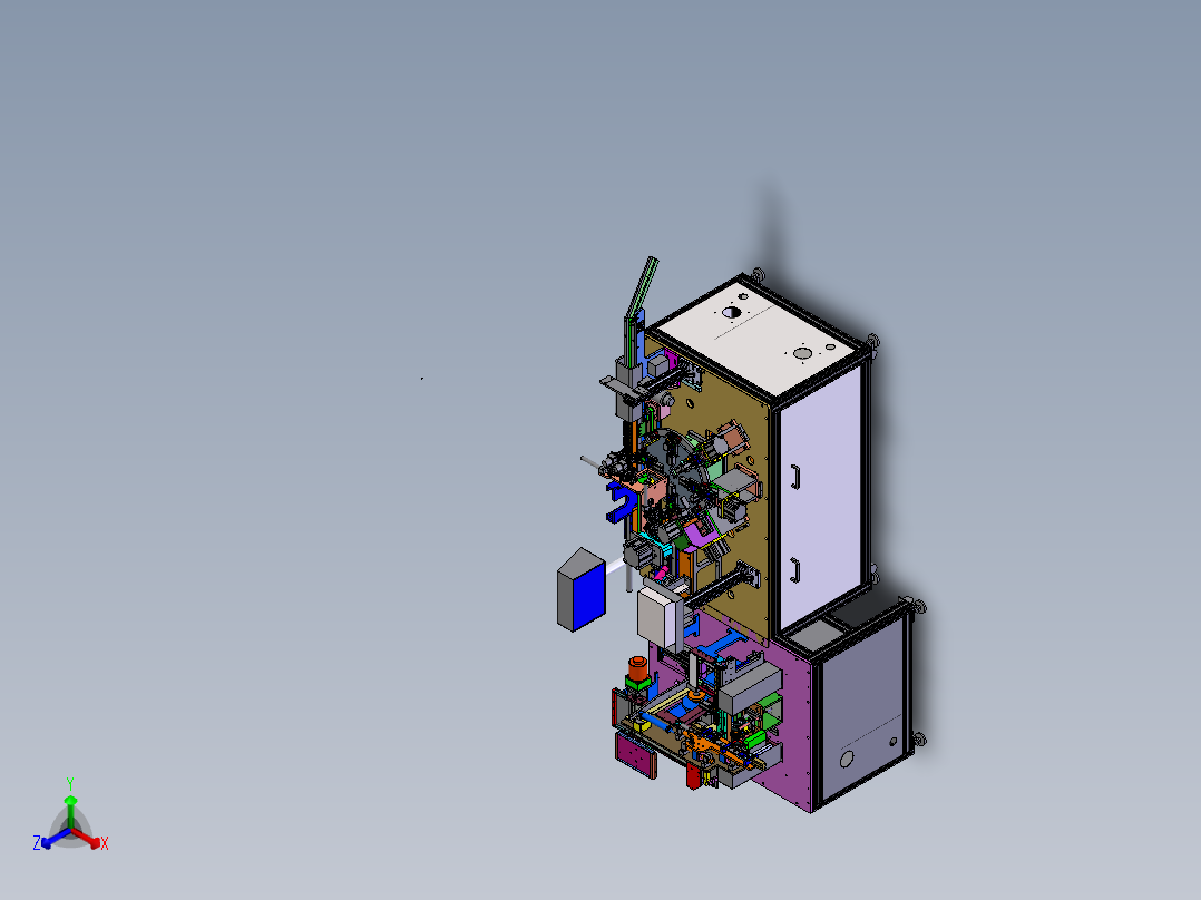 G45 USB转台式组装机正等轴测图