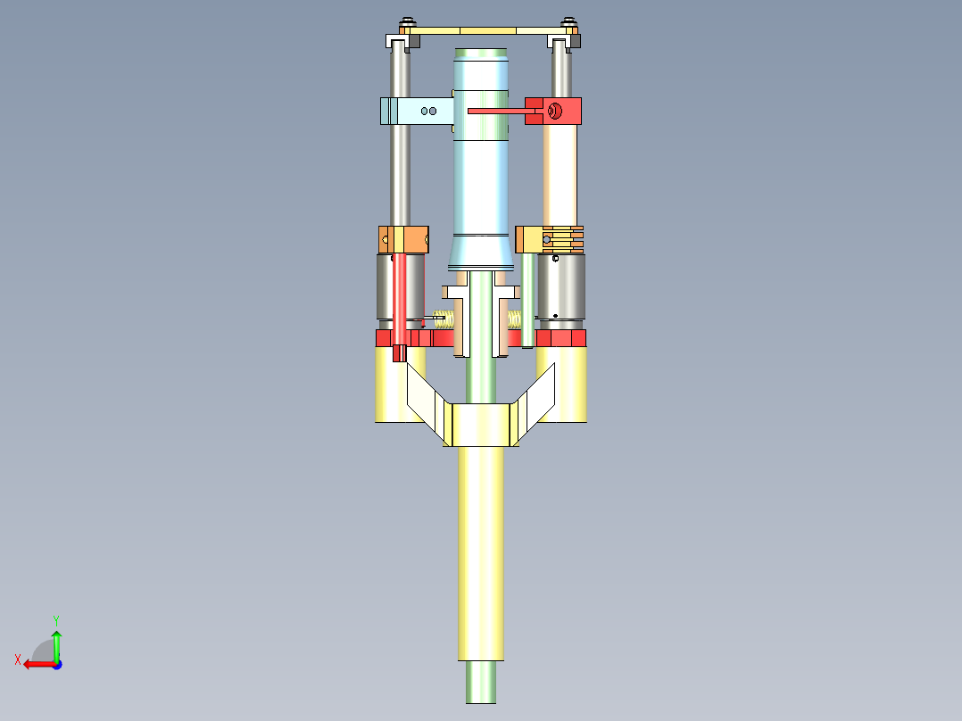 灯具制作夹具3D图纸 STP格式后视图