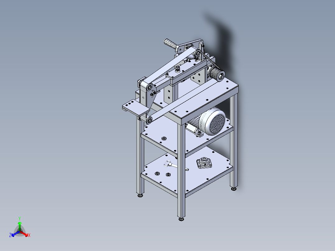实用砂带磨床solidworks设计