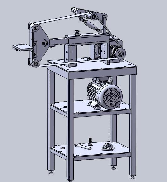 实用砂带磨床solidworks设计