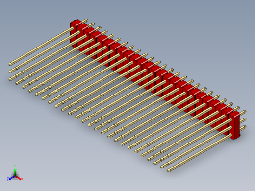 彩色公头100mil（2.54mm）系列-DS1021_red_3x25p_100mil_Type43_rev1.0