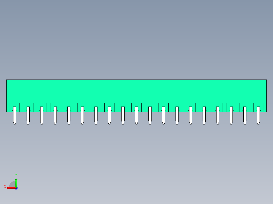 DEGSON 15EDG 系列 3.81mm 插拔式接线端子-15EDGVC-3.81-19P-14-00AH后视图