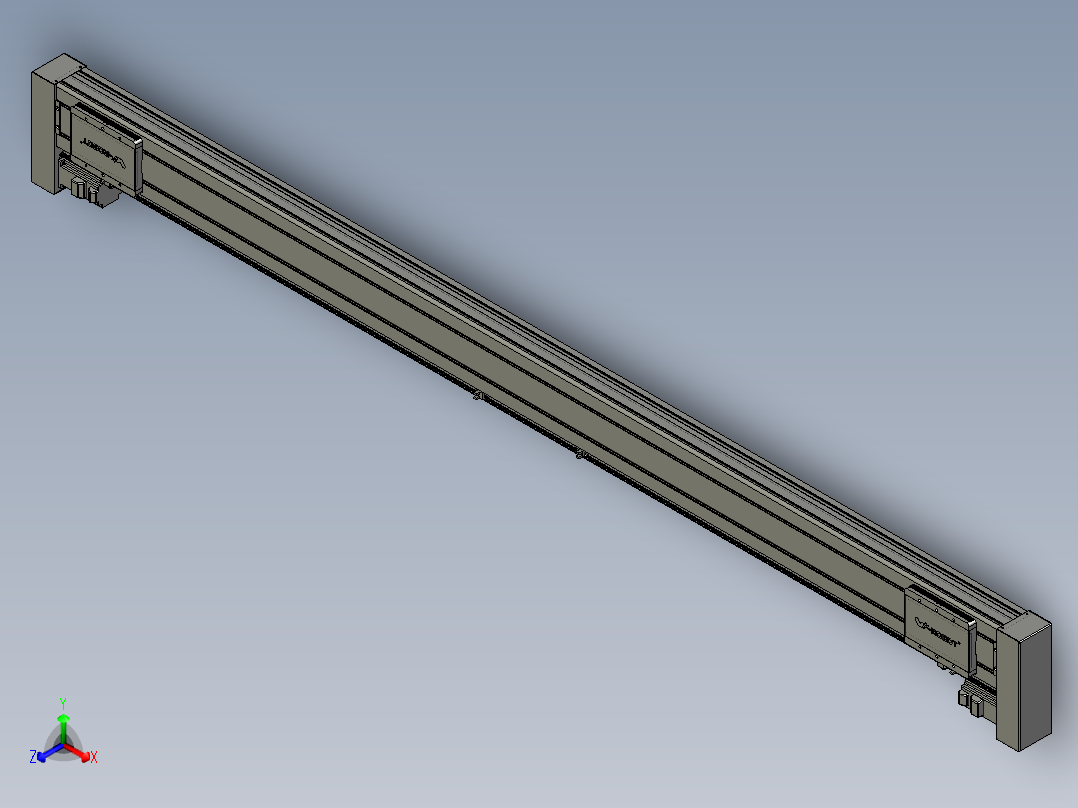 威洛博双电机滑台-VC14D2-S900-BLR-P40-C6正等轴测图