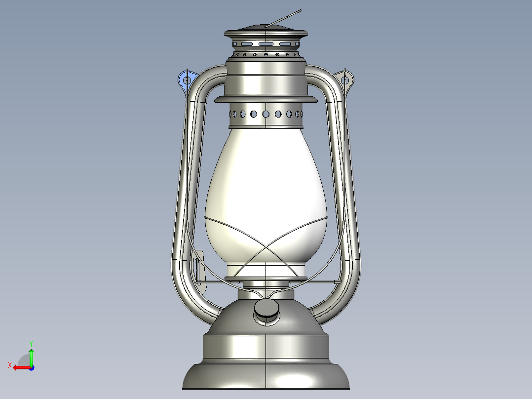 煤油提灯后视图