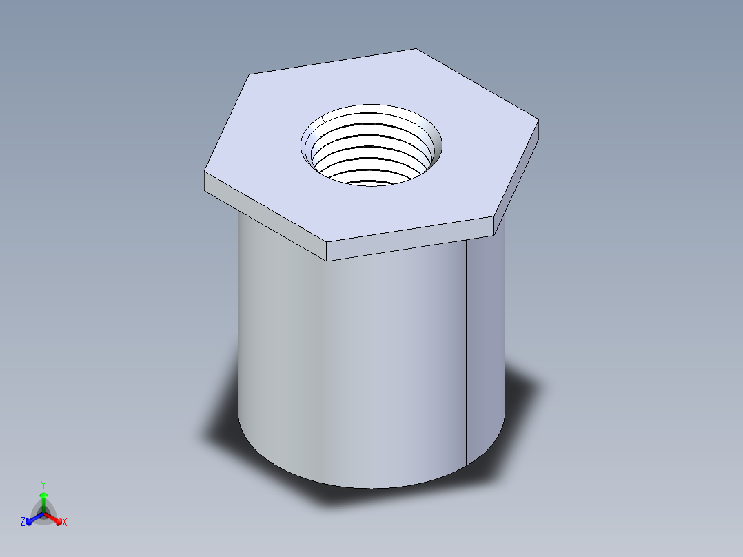 聚氯乙烯配件17-Sch80_ReducerBushing_FPTxSPIG_838-098_0.75in x 0.25in主视图